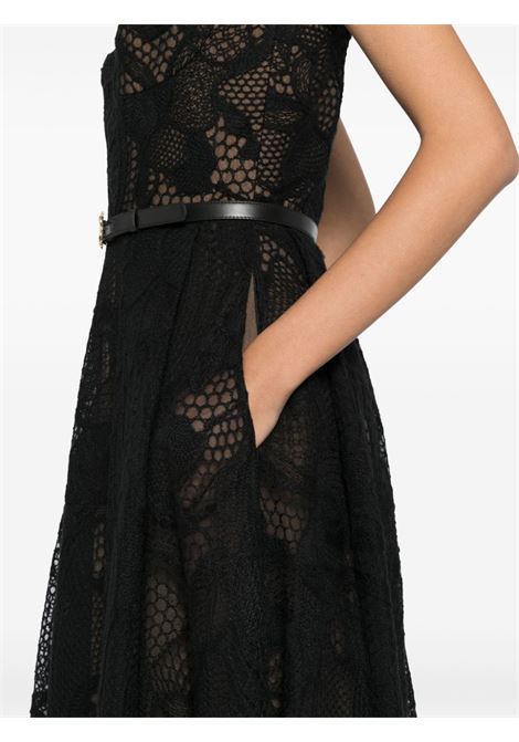 Black embroidered tulle dress Elie saab - women ELIE SAAB | D0401NF24TU011BK001